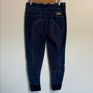 Piper Denim Women’s Riding Pants with Navy Accents